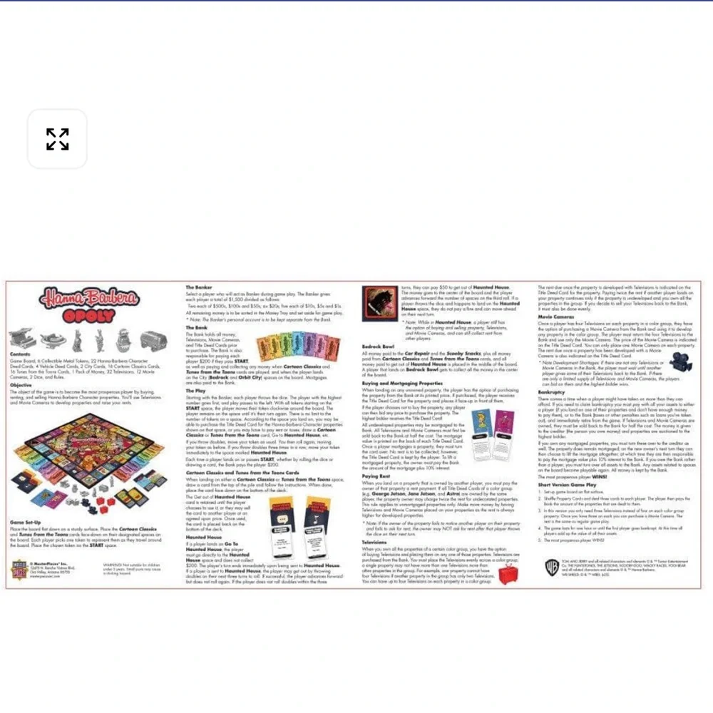 👋 “HANNA-BARBERA OPOLY COLLECTOR’S EDITION BOARD GAME❗️ - Picture 4 of 4